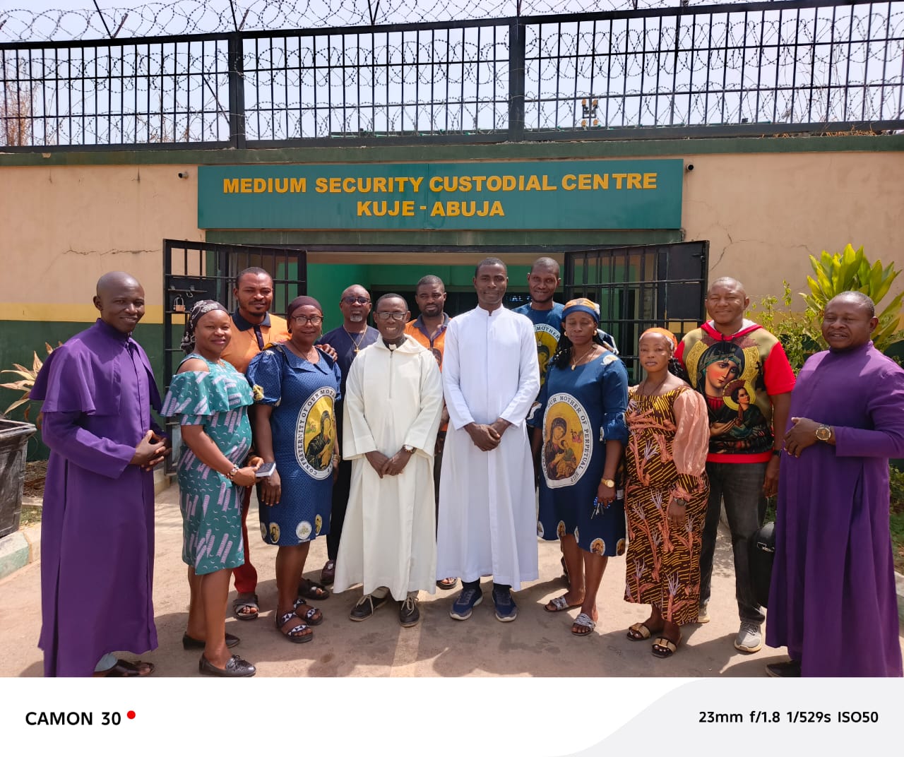 VIN-JPIC team at the Medium Security Custodial Centre, Kuje, Abuja